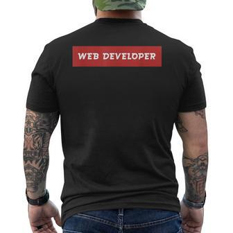 Web Developer Full Stack Aws Associate Developer Men's T-shirt Back Print | Mazezy