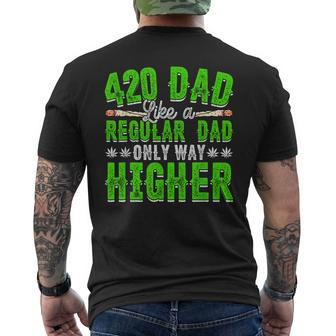 Weed Dad Pot Fathers Day Cannabis Marijuana Papa Daddy For Women Men's Back Print T-shirt | Mazezy