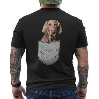 Weimaraner Raner Chest Pocket For Dog Owners Men's T-shirt Back Print | Mazezy