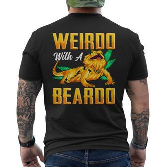 Weirdo With A Beardo Bearded Dragon Beardie Lover Men's T-shirt Back Print | Mazezy
