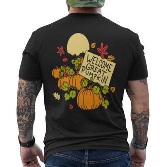 Welcome Great Pumpkin Men's T-shirt Back Print - Monsterry AU