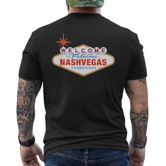 Welcome To Nashvegas Tennessee We Love Nashville Men's T-shirt Back Print | Mazezy