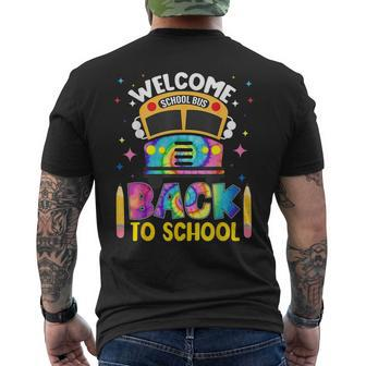 Welcome Back To School Bus Driver 1St Day Tie Dye Men's T-shirt Back Print - Seseable