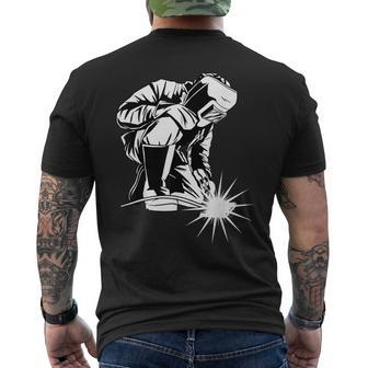 Welder Welding Metal Worker Fabricator Blacksmith Men's T-shirt Back Print | Mazezy