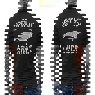 Whale Ocean Animal Rights Respect The Locals Whale Men's T-shirt Back Print | Mazezy