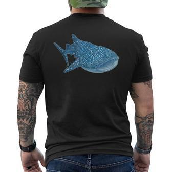Whale Shark Scuba Diving Snorkeling Men's T-shirt Back Print | Mazezy
