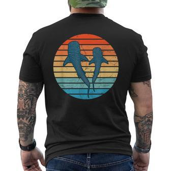 Whale Shark Vintage Sunset Men's T-shirt Back Print | Mazezy