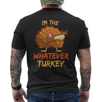 Whatever Turkey Matching Family Group Thanksgiving Party Pj Men's T-shirt Back Print | Mazezy