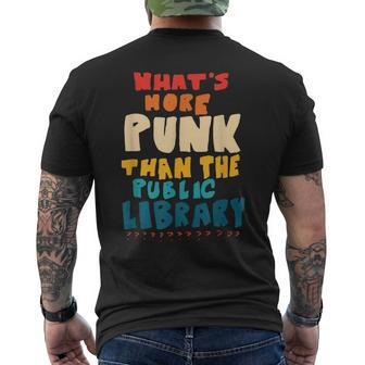 Whats More Punk Than The Public Library Mens Back Print T-shirt - Thegiftio UK