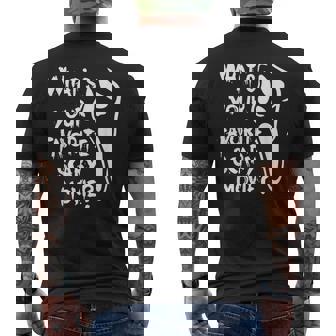 Whats Your Favorite Scary Movie Scary Funny Gifts Mens Back Print T-shirt | Mazezy