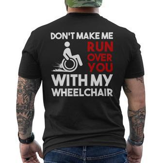 Wheelchair Handicapped Amputee Disabled Veteran Mens Back Print T-shirt - Monsterry