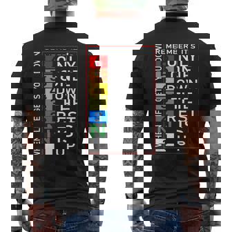 When Life Gets You Down Remember Only One Down Rest Is Up Men's T-shirt Back Print | Mazezy