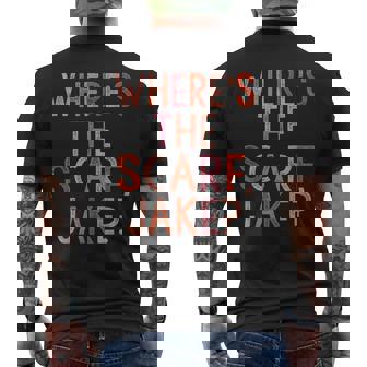 Wheres The Scarf Jake Mens Back Print T-shirt | Mazezy