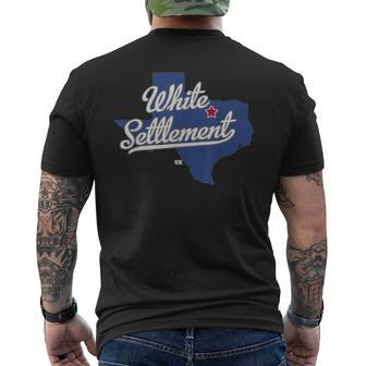White Settlement Texas Tx Map Men's T-shirt Back Print | Mazezy