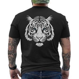 White Siberian Tiger Wildlife Men's T-shirt Back Print | Mazezy