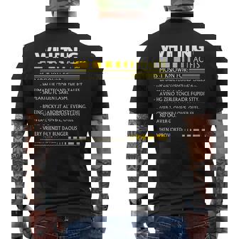 Whiting Name Gift Whiting Facts Mens Back Print T-shirt - Seseable