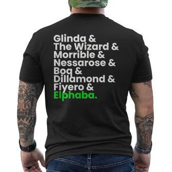 Wicked Characters Musical Theatre Musicals Men's T-shirt Back Print | Mazezy