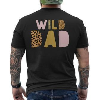 Wild One Dad Two Wild Birthday Outfit Zoo Birthday Animal Men's T-shirt Back Print - Thegiftio UK