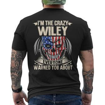 Wiley Name Gift Im The Crazy Wiley Mens Back Print T-shirt - Seseable