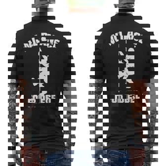 Will Dance For Diesel Fat Guy Fat Man Pole Dance Men's T-shirt Back Print - Monsterry