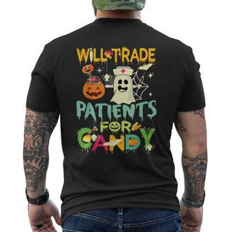 Will Trade Patients For Candy Men's T-shirt Back Print - Seseable