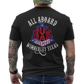 Wimberley Texas Trump Men's T-shirt Back Print | Mazezy