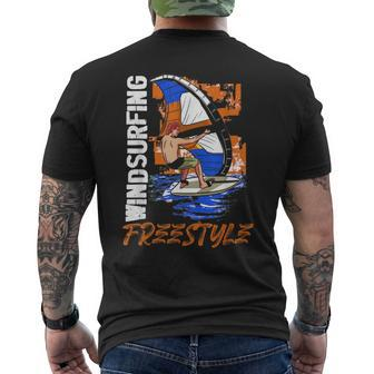 Windsurfing Freestyle Water Sports Sailboard Windsurfer Men's T-shirt Back Print | Mazezy