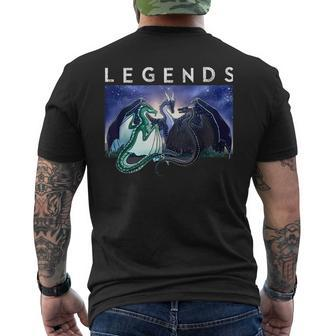 Wing Of Fires Legends Fathom Darkstalker Clearsight Men's Back Print T-shirt | Mazezy