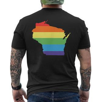 Wisconsin Gay Pride Support - Lgbt Equality Mens Back Print T-shirt | Mazezy AU