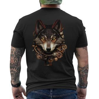 Wolves Wolf Steampunk Wolf 2 Coyote Coyote Mens Back Print T-shirt - Monsterry AU