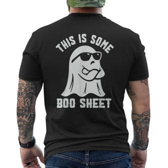Women's Halloween This Is Some Boo Sheet Spooky Boo Ghost Men's T-shirt Back Print - Seseable