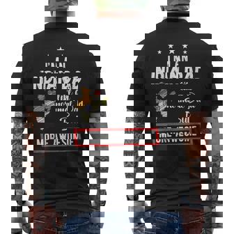 Womens Indian Dad More Awesome India Independence Day Funny Mens Back Print T-shirt - Thegiftio