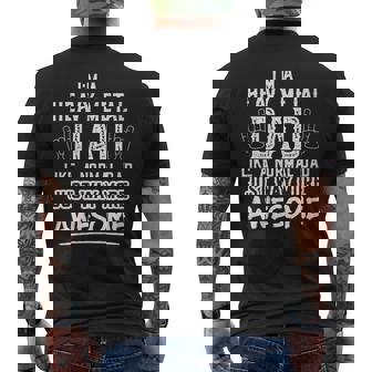 Womens Like A Normal Dad Just Way More Awesome I Heavy Metal Dad Mens Back Print T-shirt - Thegiftio