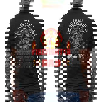 Womens There Arent Many Things I Love More Than A Firefighter Dad Mens Back Print T-shirt - Thegiftio UK