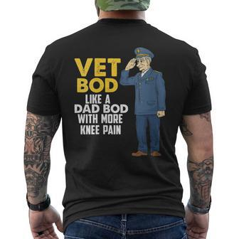 Womens Vet Bod Like A Dad Bod With More Knee Pain For The Best Vet Mens Back Print T-shirt - Thegiftio UK