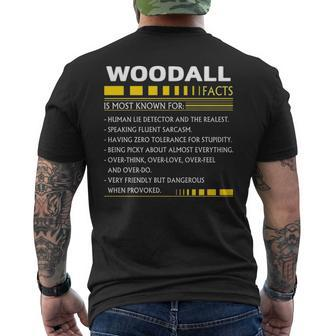 Woodall Name Gift Woodall Facts V2 Mens Back Print T-shirt - Seseable