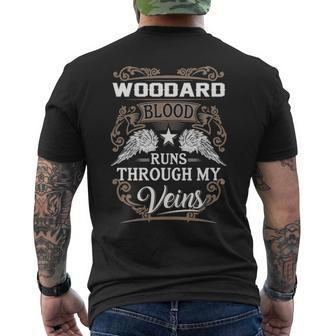 Woodard Name Gift Woodard Blood Runs Throuh My Veins Mens Back Print T-shirt - Seseable