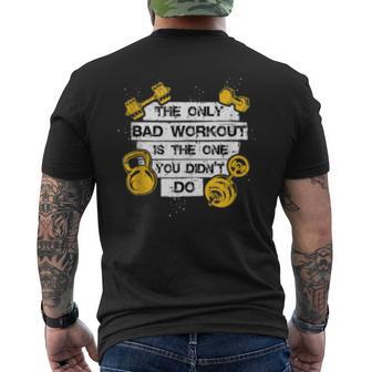 Workout Quote Gym Motivation Motivational Fitness Lover Gift Mens Back Print T-shirt | Mazezy