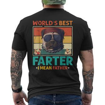 Worlds Best Farter I Mean Father Best Dad Ever Cat & Dog Funny Gifts For Dad Mens Back Print T-shirt