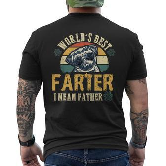 Worlds Best Farter I Mean Father Best Dad Ever Cool Dog Mens Back Print T-shirt - Seseable