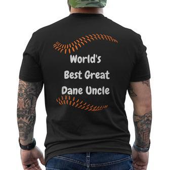 Worlds Best Great Dane Uncle Mens Back Print T-shirt | Mazezy