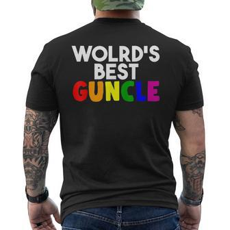 Worlds Best Guncle Gay Uncle Lovers Mens Back Print T-shirt | Mazezy AU