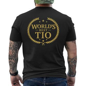 Worlds Best Tio - Greatest Ever Uncle Award Mens Back Print T-shirt | Mazezy