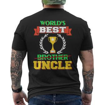 Worlds Best Uncle Uncle Funny Mens Back Print T-shirt | Mazezy
