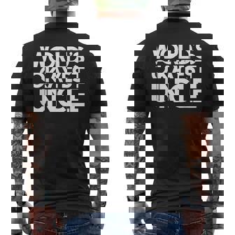 Worlds Okayest Uncle For Alright Uncles To Be Mens Back Print T-shirt | Mazezy