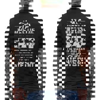 Wrestling Dad More Awesome Wrestler Mens Back Print T-shirt - Thegiftio UK