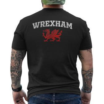 Wrexham Wales Retro Vintage Mens Back Print T-shirt - Seseable
