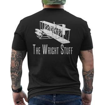 The Wright Stuff Wright Flyer General Aviation Pilot Men's T-shirt Back Print | Mazezy