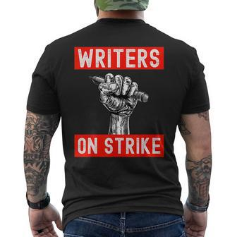 Writers Guild Of America On Strike Anti Ai Chatbots Wga Mens Back Print T-shirt - Monsterry AU