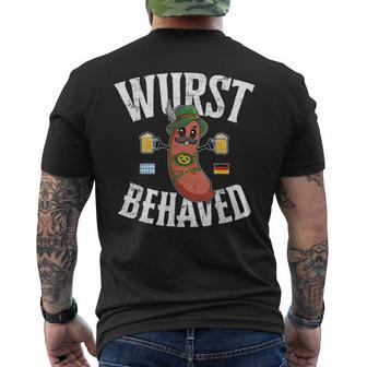 Wurst Behaved German Bratwurst Oktoberfest Men's T-shirt Back Print - Thegiftio UK